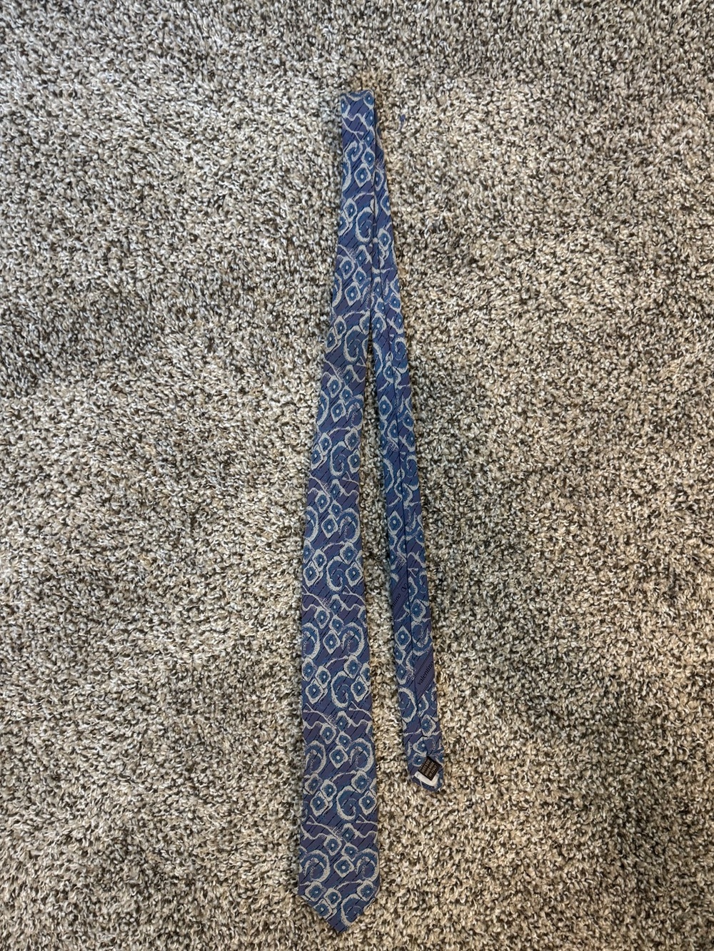 Valentino Navy and Light Blue Paisley Men’s Tie